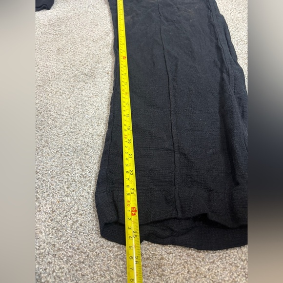 Madewell Linen Breezewoven Pull On High Rise Straight Pants Black XS - Picture 3 of 11